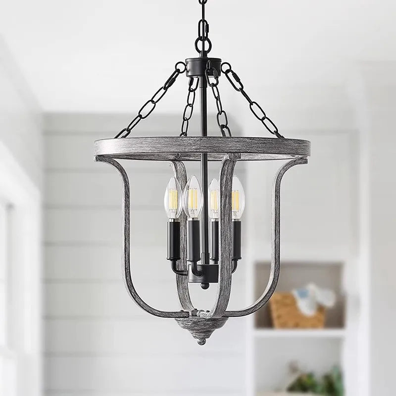 Lustre en fer américain moderne - Éclairage de bougie rétro