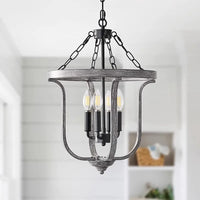 Lustre en fer américain moderne - Éclairage de bougie rétro