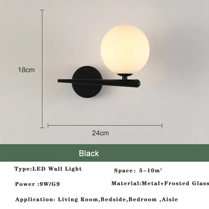 Lustre LED Moderne Nordic Gold & Black