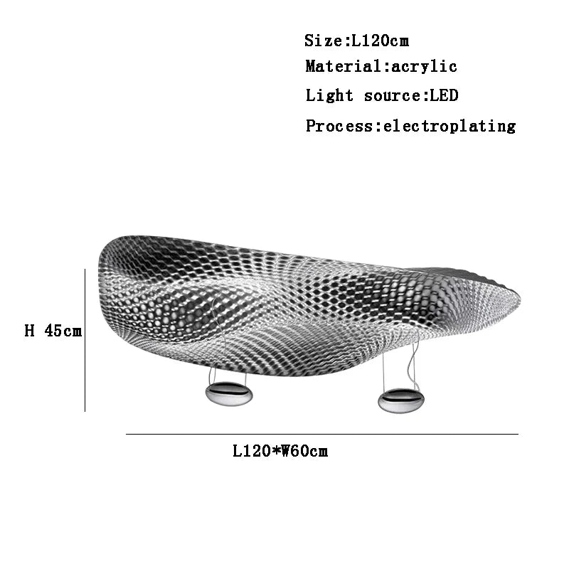 Lustre postmoderne italien en goutte LED créative - Élégance Italiene.