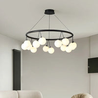 Lustre LED Moderne en Verre pour Décoration Intérieure Luxe