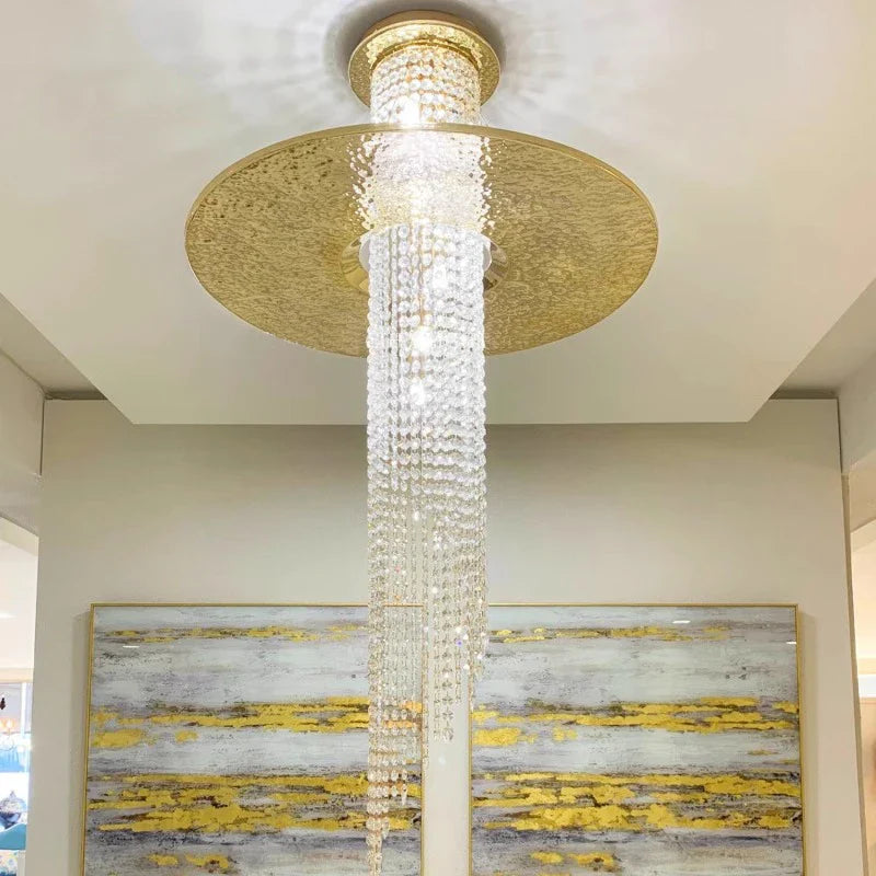Lustre en Cristal Moderne pour Villa de Luxe LED Glamour