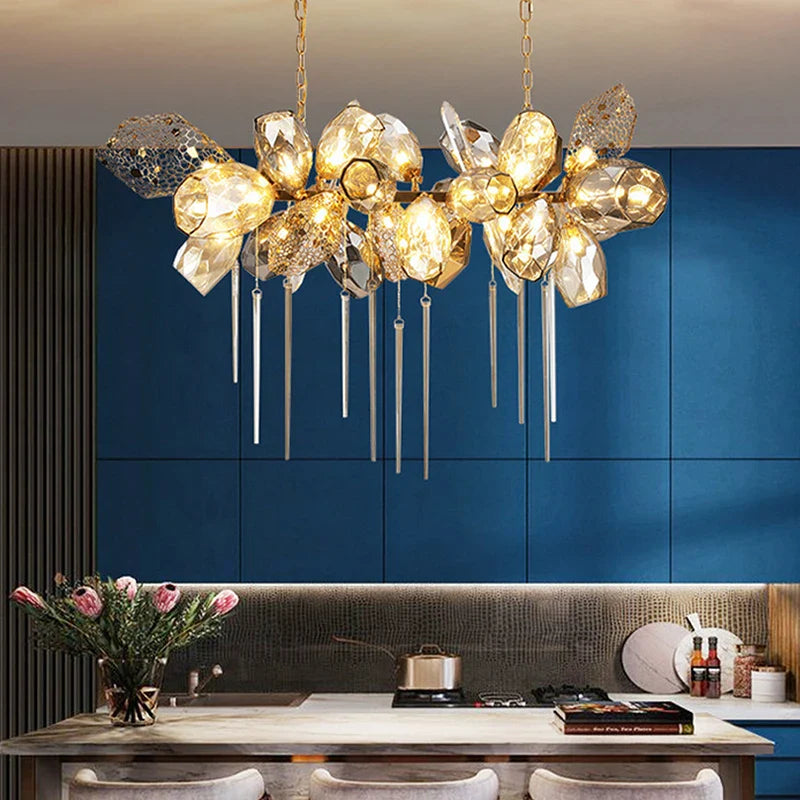 Lustre en verre post-moderne LED de luxe