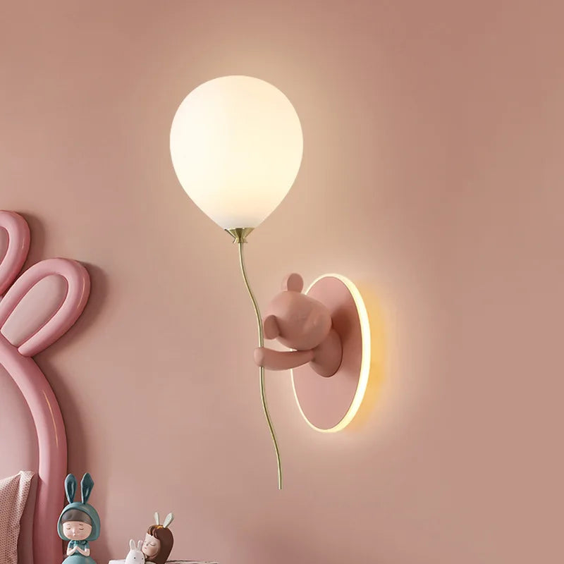 Applique murale nordique LED Ours Ballon - Collection Créative
