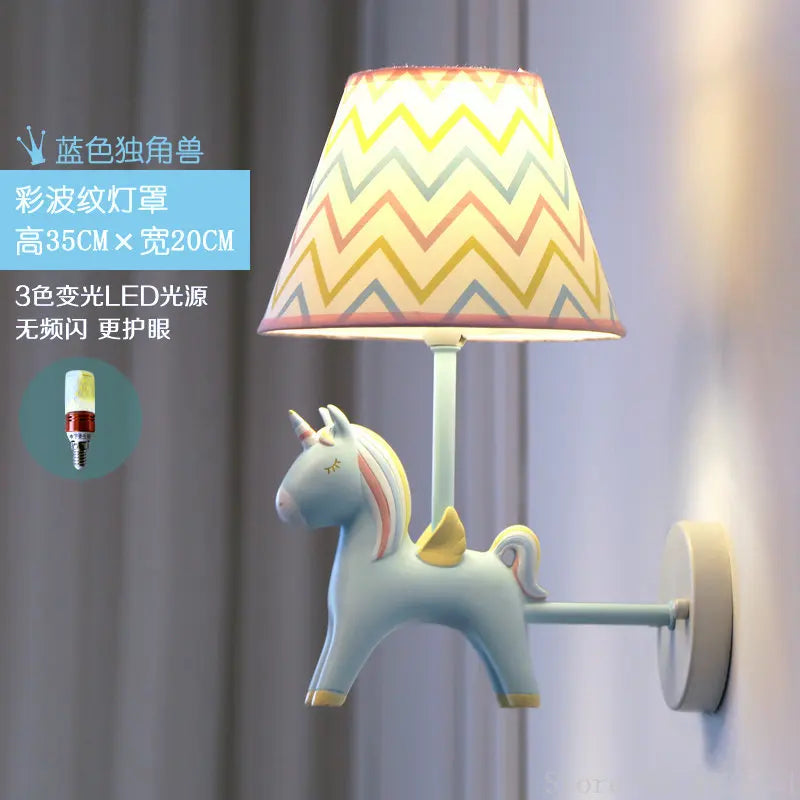 Applique Murale Licorne LED - Décor Nordique Anime
