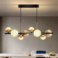 Lustre Moderne en Verre LED pour Déco Intérieure