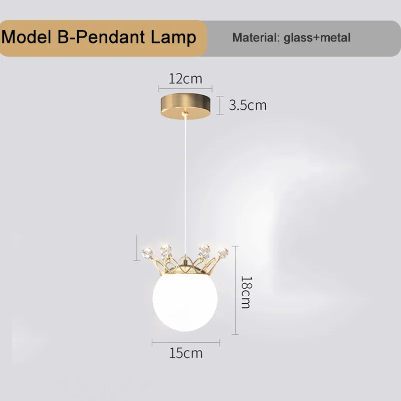 Applique murale suspendue Couronne de cristal