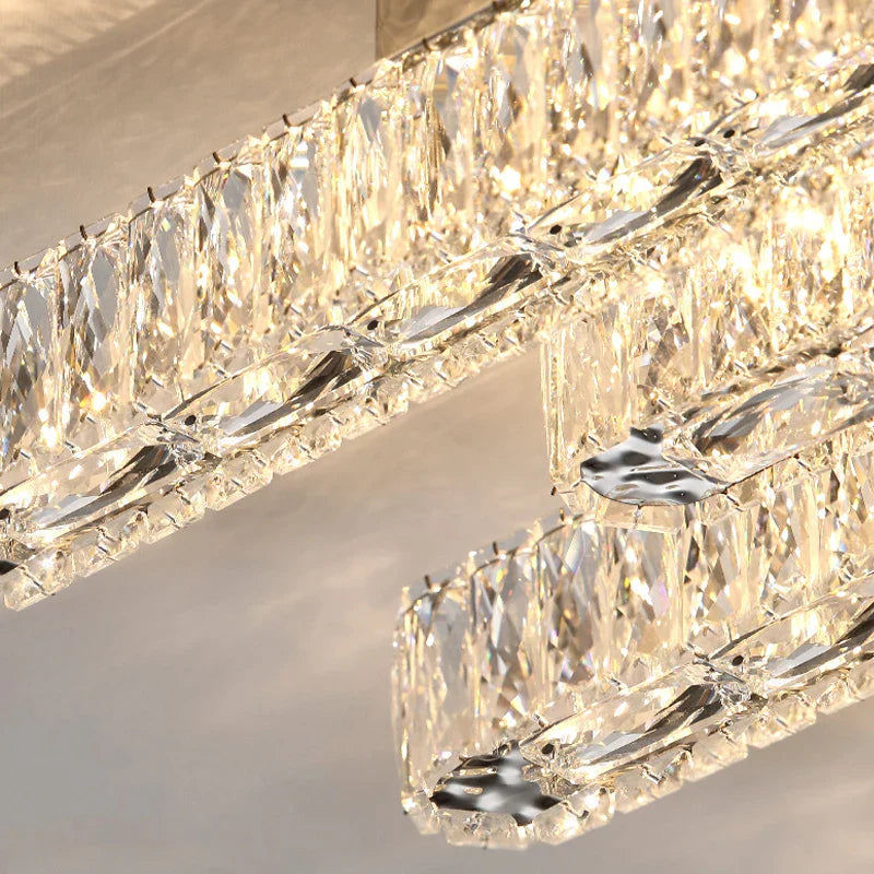Plafonnier de luxe en cristal contemporain