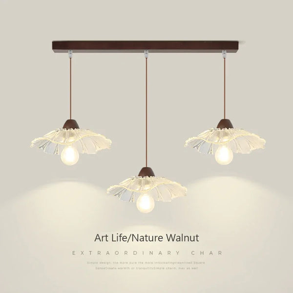 Lustre minimaliste vintage en verre de cristal pour loft japonais - Édition exclusive