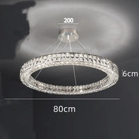 Lustre Moderne en Cristal à Deux Niveaux pour Décoration