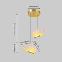 Suspension LED papillon en acrylique au design contemporain