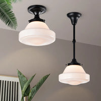 Plafonnier Vintage Noir pour Chambre à Coucher - Lampe Suspendue Industrielle