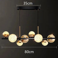 Lustre Moderne en Verre LED pour Déco Intérieure
