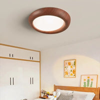 Plafonnier LED nordique en bois et acrylique anti lumière bleue