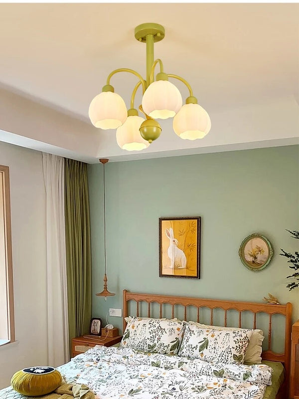 Lustre Citrouille Pastorale pour Chambre à Coucher
