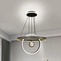 Lustre circulaire de luxe en cristal pour restaurant Prestige Élan.