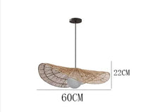 Suspension lumineuse en rotin tissé à la main - Collection Wabi-Sabi - Pour décorer votre intérieur de manière créative