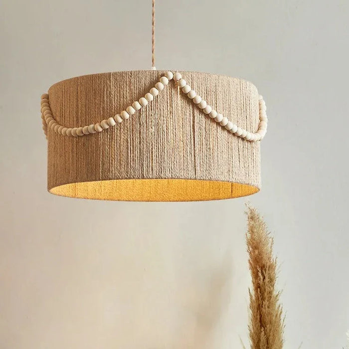 Lustre Bohème Rétro Perlé pour un Éclairage Intérieur Créatif