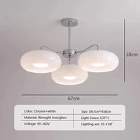 Lustre Antique en Verre et Laiton Orange Medieval