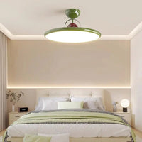 Plafonnier LED nordique crème avec design soucoupe volante