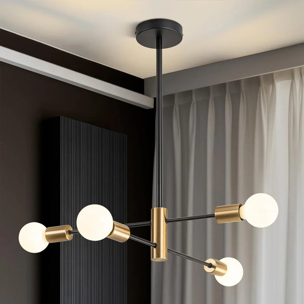 Lustre moderne Spoutnik Satellite à 2/4/8 têtes suspendu - Collection Étoiles Filantes