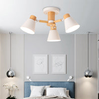 Lustre LED Nordique en Bois Massif