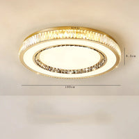 Lustre de Luxe Moderne en Verre de Cristal LED Rond - Collection Prestige