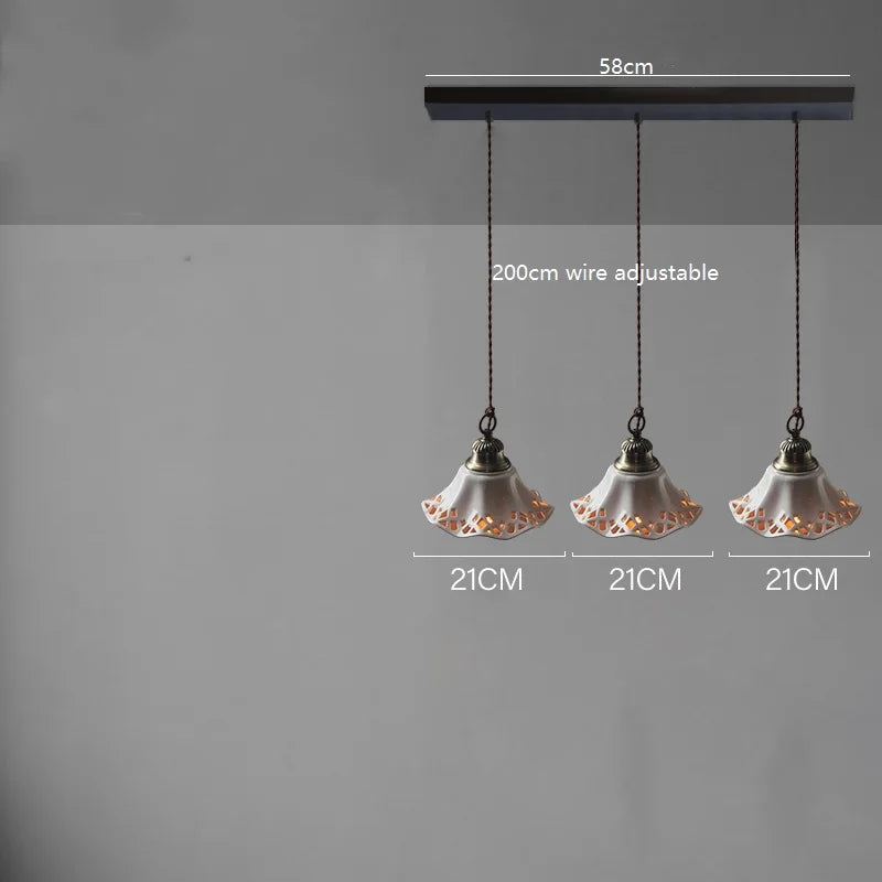 Suspension LED en céramique contemporaine minimaliste