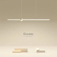 Lustre LED nordique minimaliste avec bande lumineuse créative