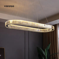 Suspension ovale en cristal de luxe - Collection Prestige