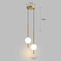 Suspension LED Or et Globe