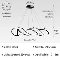 Lustre LED Moderne pour Salon et Restaurant