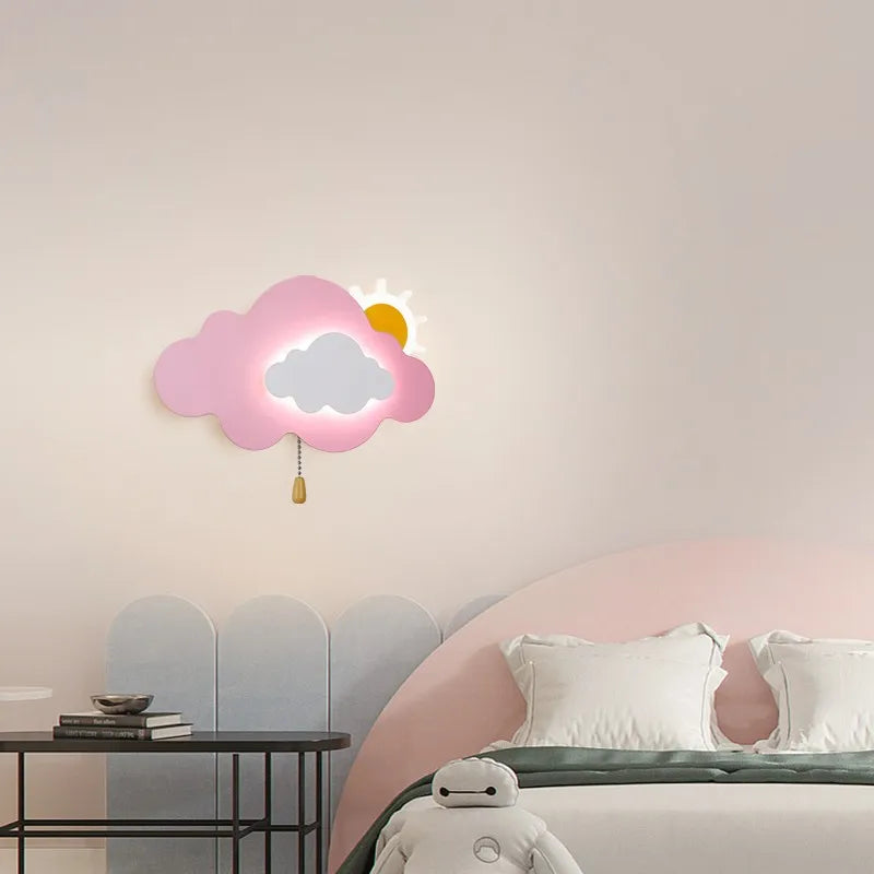 Applique murale pour enfants en forme de nuage : design minimaliste et moderne