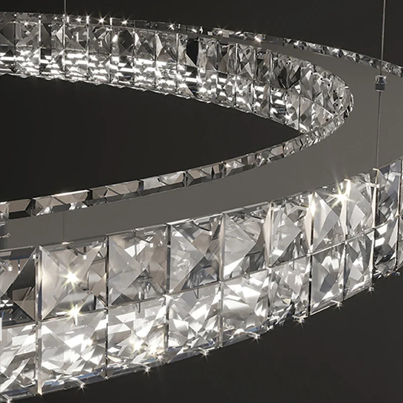 Lustre en cristal design de luxe - Collection Éclat Moderne