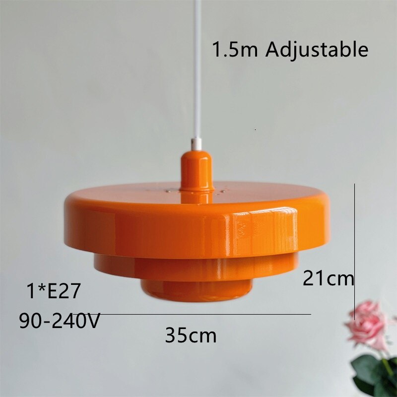 Suspension Hirphan avec abat-jour métal coloré