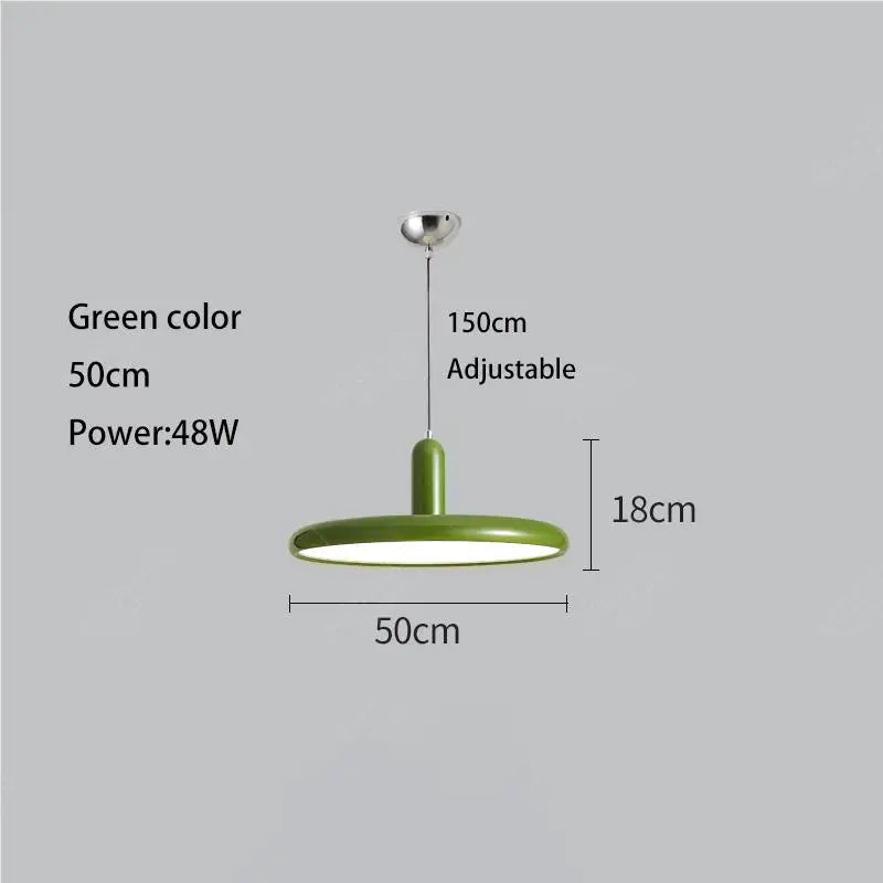 Lustre OVNI Vert Clair Vintage