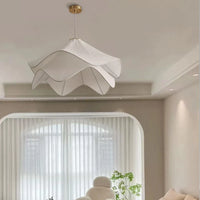 Suspension LED en tissu de Style Scandinave Minimaliste Crème