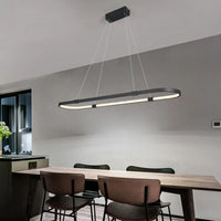Suspensions LED élégantes pour salle à manger.