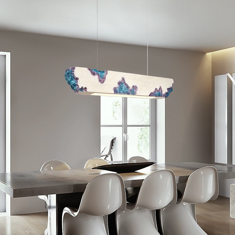 Lustre moderne rectangulaire - Couleur Hazel