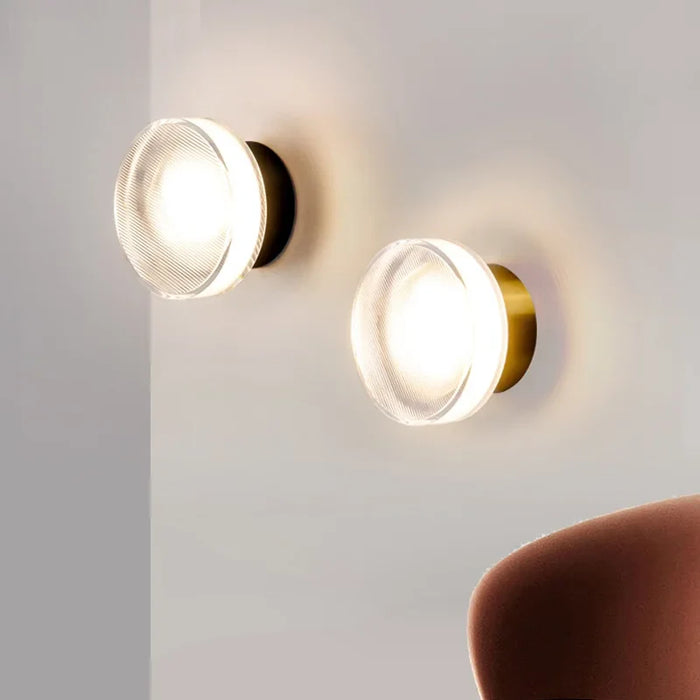 Applique Murale LED Luxe Moderne - Luminaire Décoratif Rond Doré