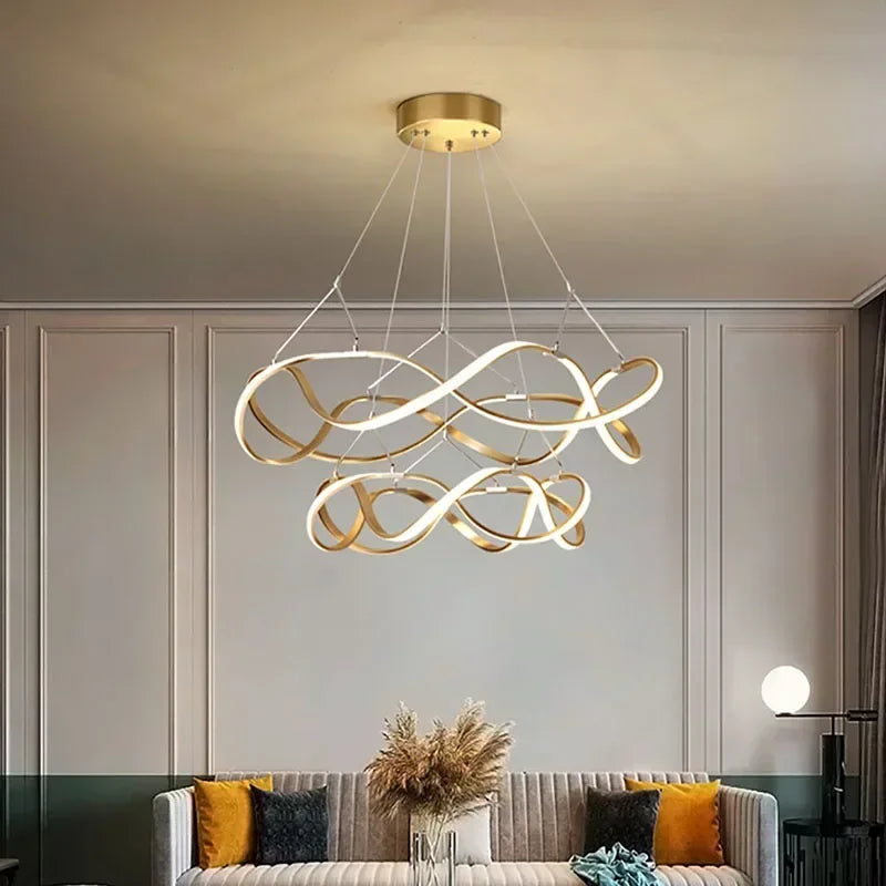 Lustre LED Moderne pour Salon et Restaurant