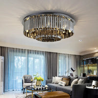 Plafonnier LED de luxe en cristal rond - Style Moderne