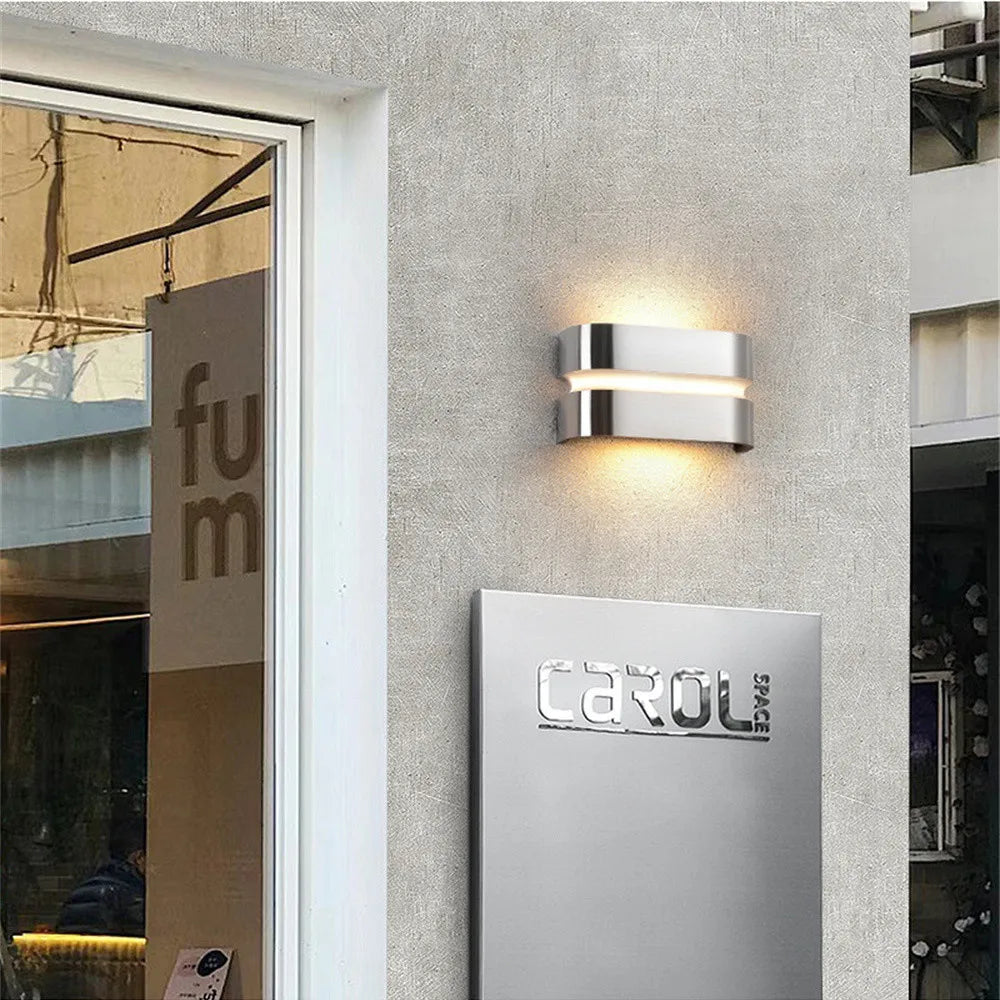 Applique murale LED moderne en acier inoxydable étanche pour extérieur - Luminix™