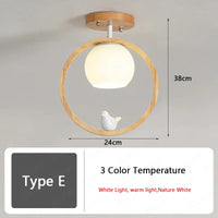 Plafonnier nordique en bois - Illuminaire LED