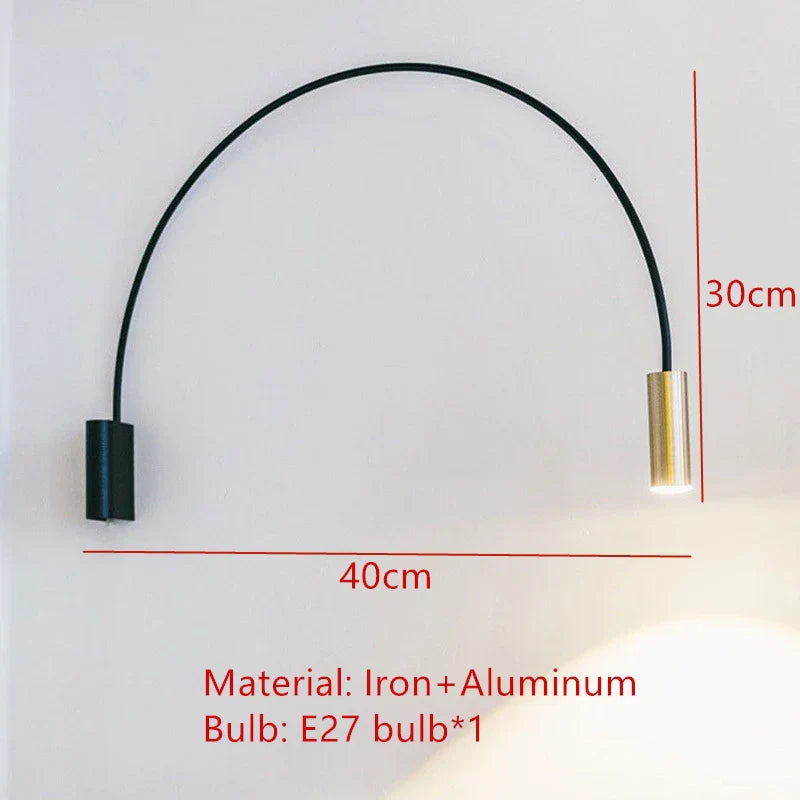 Applique Murale LED Dorée Courbée
