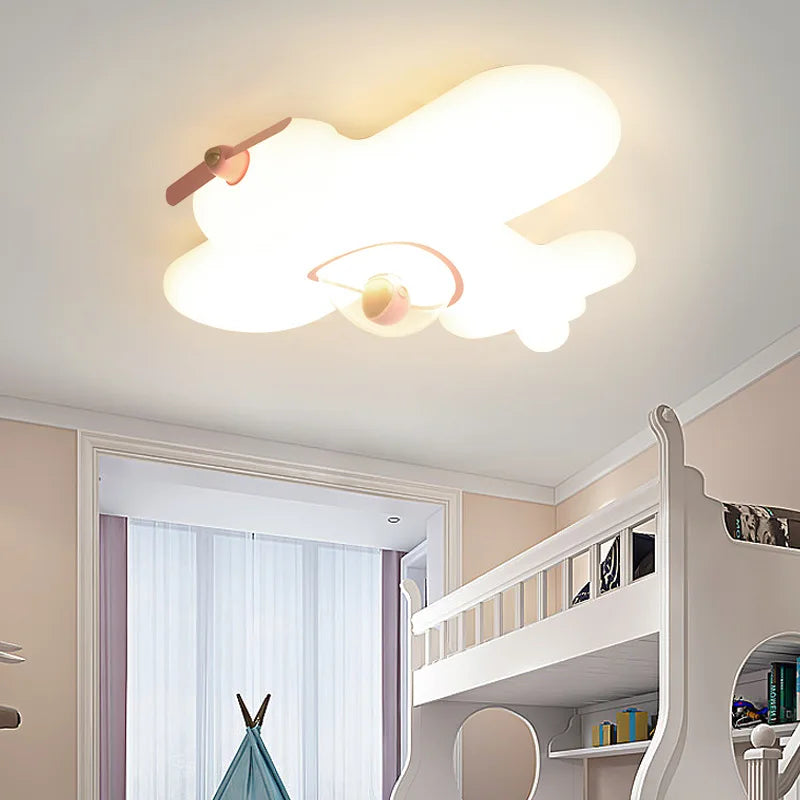 Plafonnier LED "Sky Kids" en forme d'avion pour chambre d'enfants