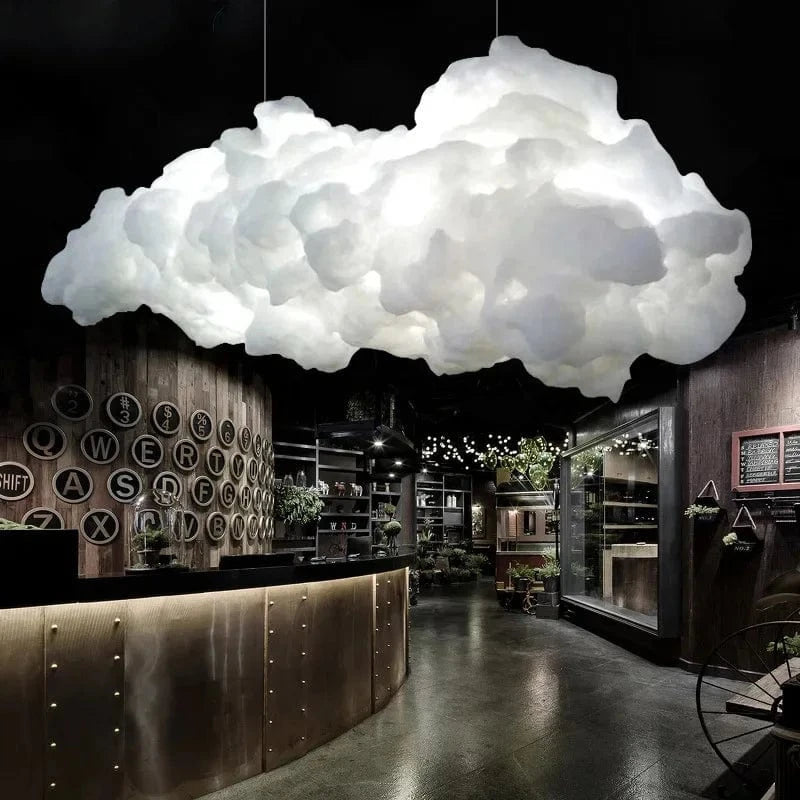 Lustre moderne LED en forme de nuage flottant pour restaurants chic