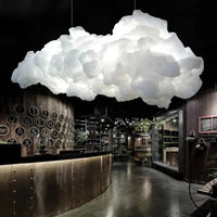 Lustre moderne LED en forme de nuage flottant pour restaurants chic
