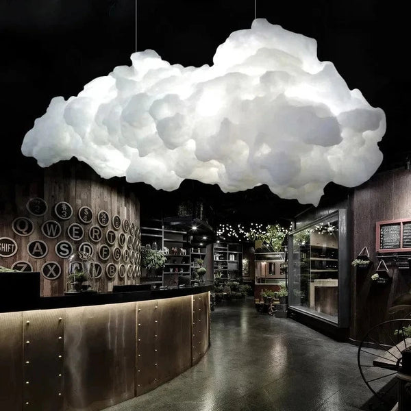 Lustre moderne LED en forme de nuage flottant pour restaurants chic