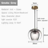 Suspension design nordique en verre - Collection Boule Moderne